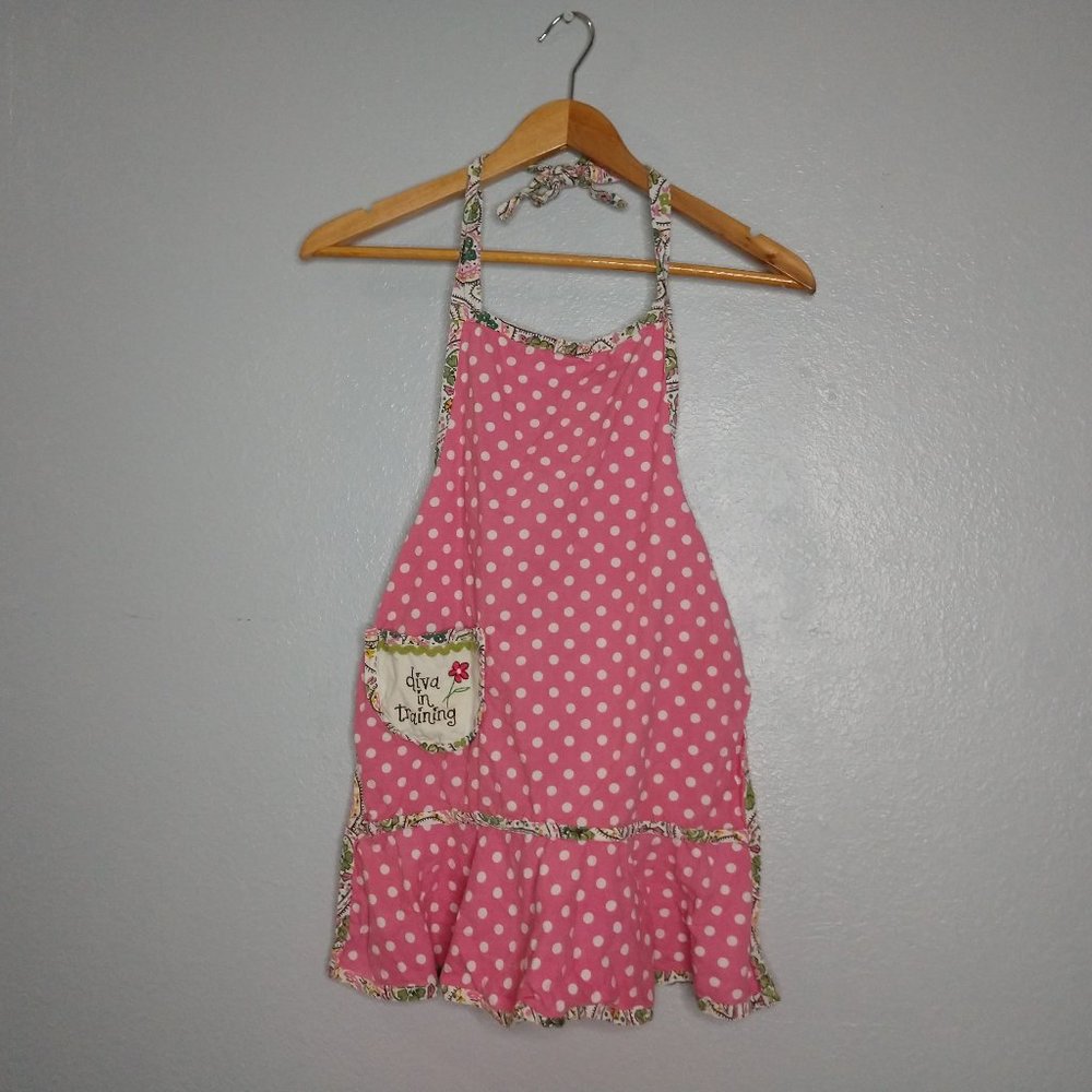 kay dee designs little girls pink polka dot diva in training kitchen aid helper